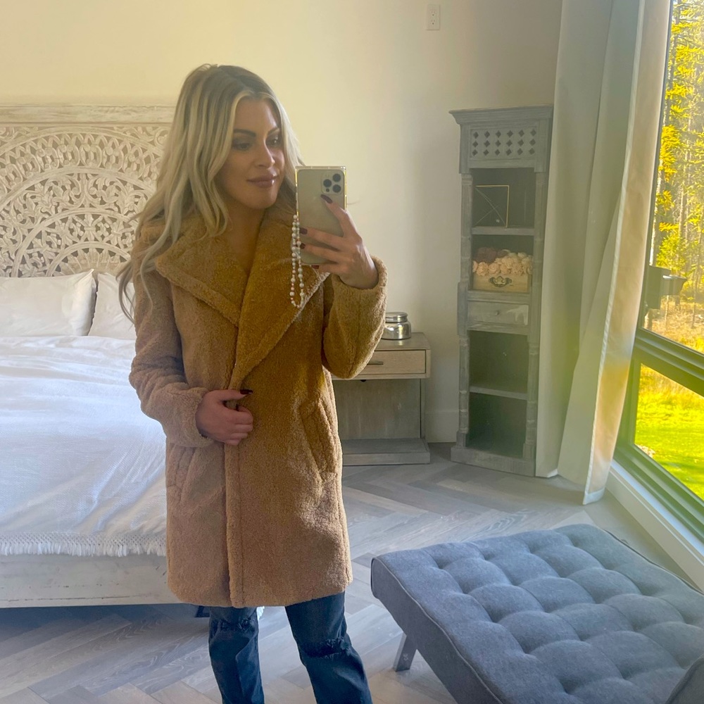 Reversible Tan Teddy Coat